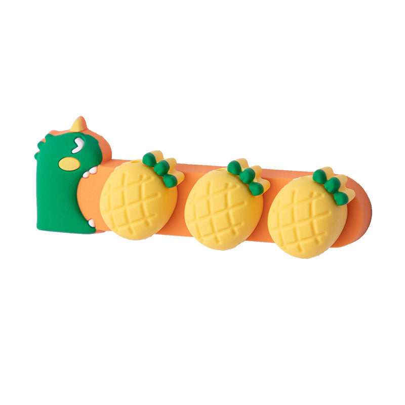 Cute Dinosaur Magnetic Cable Manager 3-Slot Data Cable USB Cord Fixing Holder Organizer Cute Dinosaur Magnetic Cable Manager 3-Slot Data Cable USB Cord Fixing Holder Organizer